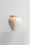Kinövés — White Ceramic Vase with Relief