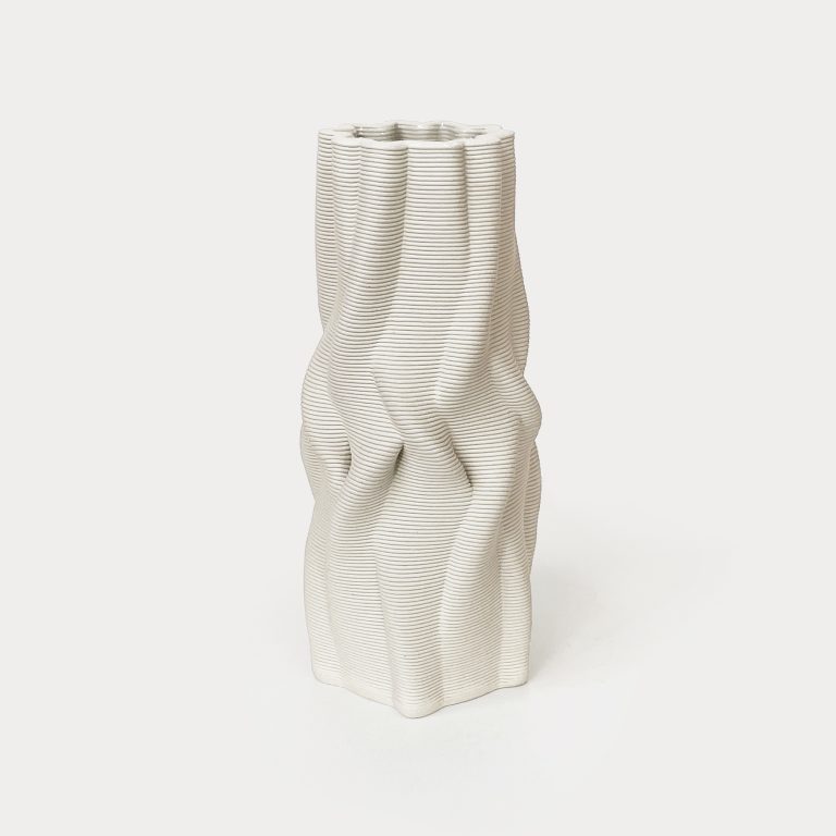 Gyűrődés — Ceramic Vase with Layered Texture