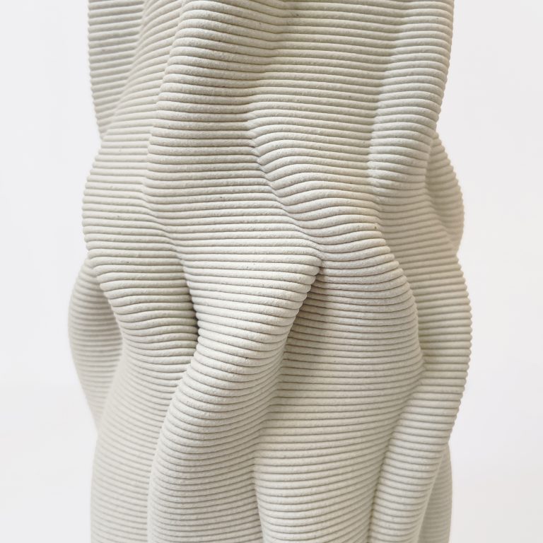 Gyűrődés — Ceramic Vase with Layered Texture