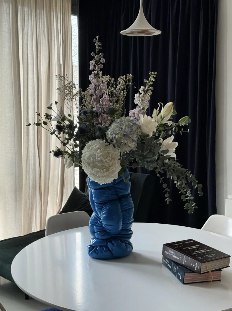 Pelyhes — Blue Sculptural Vase